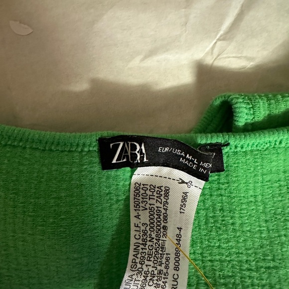 Zara Vibrant Green Ribbed Tank Top - Picture 7 of 7
